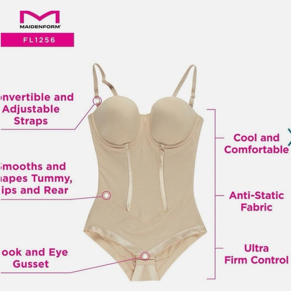 Maidenform Firm Control Shapewear Easy Up Strapless Body shaper SZ 40C NWT - Picture 4 of 8